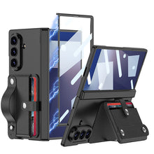 Load image into Gallery viewer, Magnetic Hinge Hidden Bracket All-included Phone Case With Wristband Card Holder For Galaxy Z Fold 7