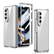 Load image into Gallery viewer, Electroplated Transparent Magnetic Hinge All-included Phone Case With Back Screen Protector For Samsung Galaxy Z Fold5 Fold4 - Mycasety Mycasety