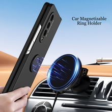 Load image into Gallery viewer, Anti-fall Protective Phone Case With Car Magnetizable Ring Holder And Film For Samsung Galaxy Z Fold5 Fold4 Fold3 - Mycasety Mycasety