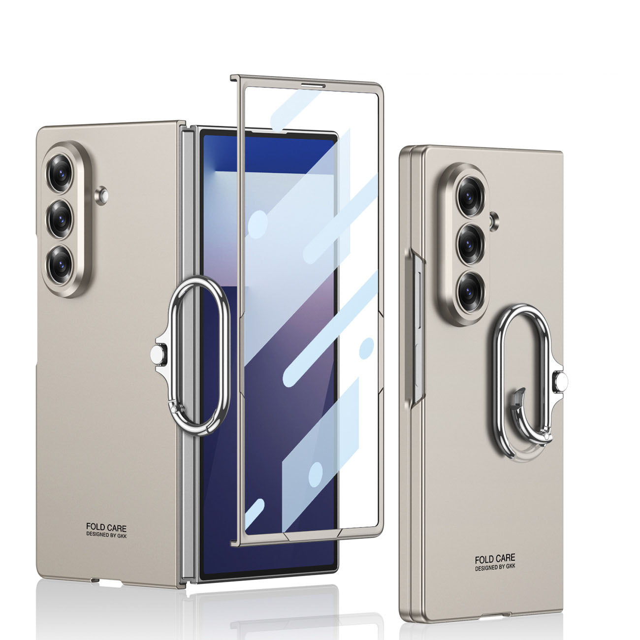 Shockproof Phone Case With Screen Protector & Snap Ring For Galaxy Z Fold 7