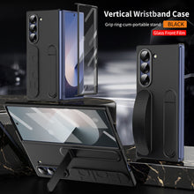 Load image into Gallery viewer, Shockproof Phone Case With Wristband Bracket Back For Galaxy Z Fold 7/6/5/4 With Screen Glass Protector