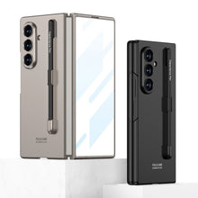 Load image into Gallery viewer, Business-style Pen Slot & Stylus Phone Case With Back Screen Protector For Galaxy Z Fold 7/6/5/4