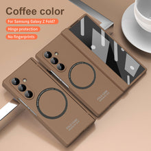 Load image into Gallery viewer, Frosted Silicone Magnetic Hinge Protective Phone Case With Pen Slot & Stylus & Glass Film For Galaxy Z Fold Series