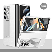 Load image into Gallery viewer, Leather Galaxy Z Fold5 Case with Front Screen Protector With Hidden Kick-Stand - Mycasety Mycasety