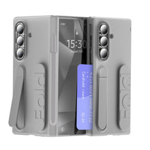Load image into Gallery viewer, Business Wristband Bracket Hinge Protective Phone Case With Glass Film & Card Holder For Galaxy Z Fold 7/6/5/4