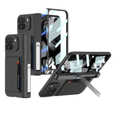 Load image into Gallery viewer, Magnetic Folding All-inclusive Leather Case With Tempered Film For Google Pixel 9 Pro Fold With Damped Folding Bracket & Card Holder
