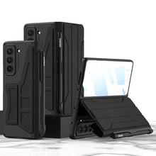 Carregar imagem no visualizador da galeria, Leather Samsung Z Fold5 Case Full Protection Business Case With Pen Slot and Protection Film - Mycasety Mycasety