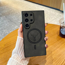 Load image into Gallery viewer, Luxury For Magnetic Wireless Charging Leather Phone Case For Samsung Galaxy S24 S23 S22 S21 Plus Ultra Cover Elk Deer Shell