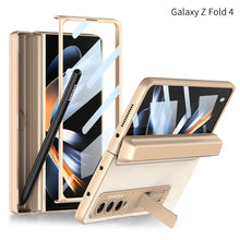 Load image into Gallery viewer, Full Protect Magnetic Hinge Case For Galaxy Z Fold4 5G With Made-in S Pen Slot & Tempered Film Stand - Mycasety Mycasety