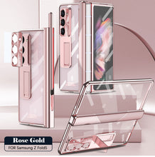 Load image into Gallery viewer, Magnetic Hinge Plating Case For Galaxy Z Fold5 Fold4 Fold3 With Double Hinge Protector - mycasety2023 Mycasety