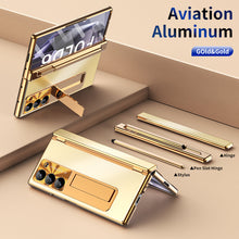 Load image into Gallery viewer, Aluminum Alloy Electroplating Shockproof Phone Case For Galaxy Z Fold 7/6/5/4/3