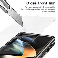 Carregar imagem no visualizador da galeria, Jazz Retro Style Anyi-fall Protective Leather Phone Case For Samsung Galaxy Fold5 Fold4 With Front Protection Film And Stylus