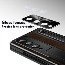 Carregar imagem no visualizador da galeria, Jazz Retro Style Anyi-fall Protective Leather Phone Case For Samsung Galaxy Fold5 Fold4 With Front Protection Film And Stylus