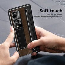 Carregar imagem no visualizador da galeria, Jazz Retro Style Anyi-fall Protective Leather Phone Case For Samsung Galaxy Fold5 Fold4 With Front Protection Film And Stylus