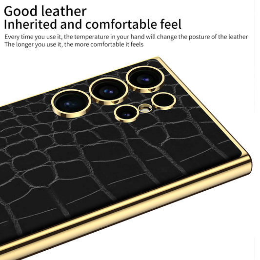 Electroplated Leather Soft Case For Samsung Galaxy S24Ultra S24Plus S24