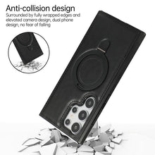 Carregar imagem no visualizador da galeria, Luxurious Leather Protective Cover With Magnetic Bracket For Samsung Galaxy