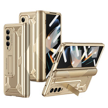 Load image into Gallery viewer, Magnetic Hinge Invisible Bracket Non-slip Phone Case For Samsung Galaxy Z Fold3 Fold4 5G With Back Screen Protector - Mycasety Mycasety