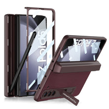 Load image into Gallery viewer, Magnetic Hinge Pen Box Protective Leather Phone Case With Back Screen Glass For Samsung Galaxy Z Fold 5/4/3 5G - mycasety2023 Mycasety