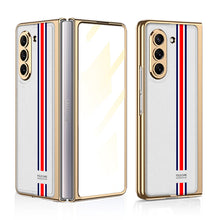 Load image into Gallery viewer, Luxury Leather Plating Phone Case With Back Screen Protector For Samsung Galaxy Z Fold 5/4/3 5G - Mycasety Mycasety