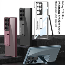 Load image into Gallery viewer, Magnetic Bracket Electroplated Clear Phone Case For Samsung Galaxy S23 Ultra Plus pphonecover