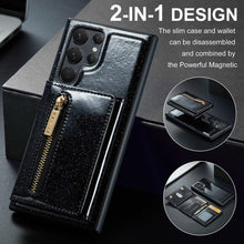 Load image into Gallery viewer, Newest Magnetic Bling Leather Detachable Wallet Samsung Case