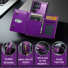 Load image into Gallery viewer, Newest Magnetic Bling Leather Detachable Wallet Samsung Case
