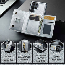 Load image into Gallery viewer, Newest Magnetic Bling Leather Detachable Wallet Samsung Case