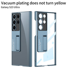 Load image into Gallery viewer, Magnetic Bracket Electroplated Clear Phone Case For Samsung Galaxy S23 Ultra Plus pphonecover