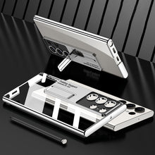 Load image into Gallery viewer, Newest Magnetic Bracket Electroplated Clear Phone Case For Samsung Galaxy S22 S23 Ultra Plus
