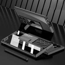 Load image into Gallery viewer, Newest Magnetic Bracket Electroplated Clear Phone Case For Samsung Galaxy S22 S23 Ultra Plus
