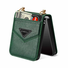 Cargar imagen en el visor de la galería, Samsung Z FLIP 4 Crossbody Phone Case Lychee Flip Leather Slip Card Case