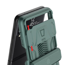 Load image into Gallery viewer, Magnetic Hinge Hard Armor Case For Samsung Galaxy Z Flip4 5G With Slide Lens Cover