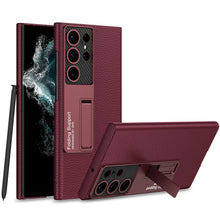 Load image into Gallery viewer, Ultra-Thin Leaather Samsung Galaxy S23 S23 Plus S23 Ultra  Leather Case for  With Kickstand