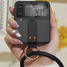 Cargar imagen en el visor de la galería, Galaxy Z Flip4 Flip3 5G Silicone Band Phone Case with Screen Protector