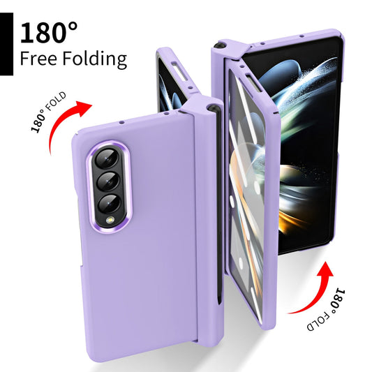 2 Pcs Lens Ring for Samsung Z Fold 4 Hinge Case With Pen Slot Add Touch Pen for Galaxy Z Fold 4 5G