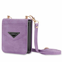 Cargar imagen en el visor de la galería, Samsung Z FLIP 4 Crossbody Phone Case Lychee Flip Leather Slip Card Case