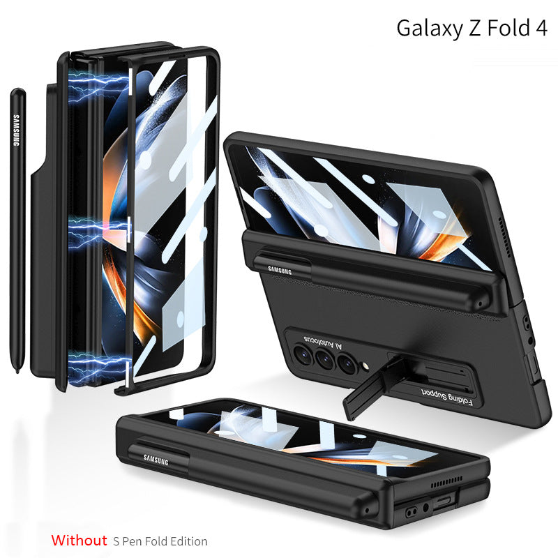 Magnetic Hinge Samsung Galaxy Z Fold4 5G Case with Screen Protector & Kickstand & S Pen Slot