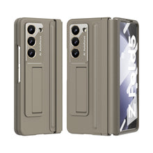 Cargar imagen en el visor de la galería, Leather Hinge Protector Samsung Galaxy Z Fold5 Case With Self-tempered Glass Film