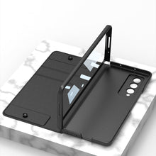Charger l'image dans la galerie, Leather Wallet Samsung Galaxy Z Fold4 5G Case With Detachable Velcro Pen Slot