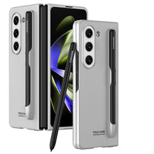 Carregar imagem no visualizador da galeria, Electroplated Slim Samsung Galaxy Z Fold 5 Case with Front Screen Tempered Glass Protector