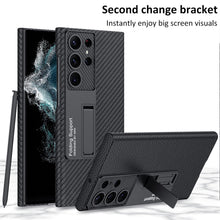 Load image into Gallery viewer, Ultra-Thin Leaather Samsung Galaxy S23 S23 Plus S23 Ultra  Leather Case for  With Kickstand