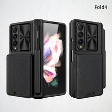 Load image into Gallery viewer, Magnetic Cardholder Electroplated Case For Samsung Galaxy Z Fold4 5G W23 With Front Film & S Pen Slot