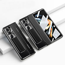 Load image into Gallery viewer, Plated Galaxy Z Fold5 Case with Front Screen Protector & Flat Hinge Protection & Hidden Stand