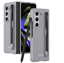 Carregar imagem no visualizador da galeria, Electroplated Slim Samsung Galaxy Z Fold 5 Case with Front Screen Tempered Glass Protector