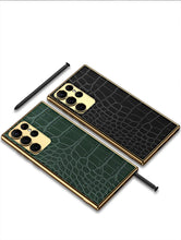 Load image into Gallery viewer, Electroplated Leather Soft Shell Samsung Galaxy S23 S23 Plus S23 Ultra Case