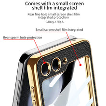 Cargar imagen en el visor de la galería, Luxury Leather Samsung Z Filp5 Phone Case With Crossbody Rope