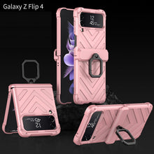 Cargar imagen en el visor de la galería, Magnetic Shockproof Armor Case For Galaxy Z Flip4 5G With Slide Lens Cover Support Wirless Charging