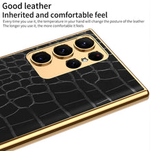 Load image into Gallery viewer, Electroplated Leather Soft Shell Samsung Galaxy S23 S23 Plus S23 Ultra Case