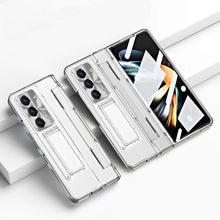 Load image into Gallery viewer, Plated Galaxy Z Fold5 Case with Front Screen Protector & Flat Hinge Protection & Hidden Stand