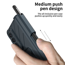 Cargar imagen en el visor de la galería, Hardcore Armor Case For Samsung Galaxy Z Fold4 5G With Push Pen Case Kickstand And Film Protector